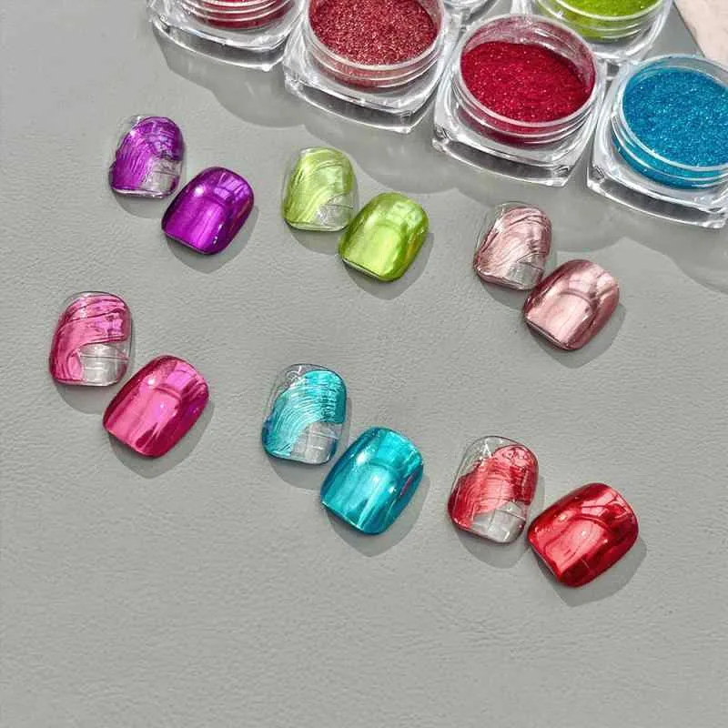 ネイル用品 6色セット メタリックパウダー ミラーネイル ジェルネイル ラメ グリッター 偏光パウダー 超微粒子 高輝度 爆閃 光沢感 指先装飾用 ネイルアート用品 キラキラ セルフネイル 輝き 演出 デコレーション素材 光沢仕上げ 鏡面仕上げ ネイルデ