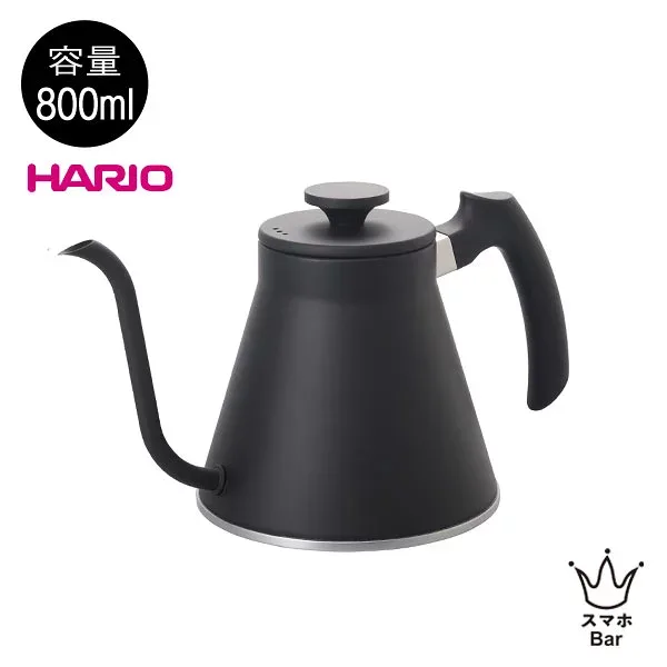 HARIO V60 ドリップケトル・フィット VKF-120-MB 800ml ハリオ ケトル コーヒー やかん 細口 マットブラック ステンレス 熱湯 IH 直火 シンプル 日本製 プレゼント ギフト