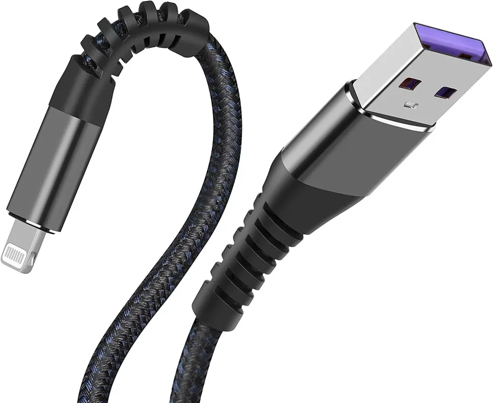 ライトニングケーブル 充電ケーブル 1-Ft/30cm 2本セット グレー 急速充電 データ転送 iPhone/iPad/iPod 対応 Lightning ケーブル