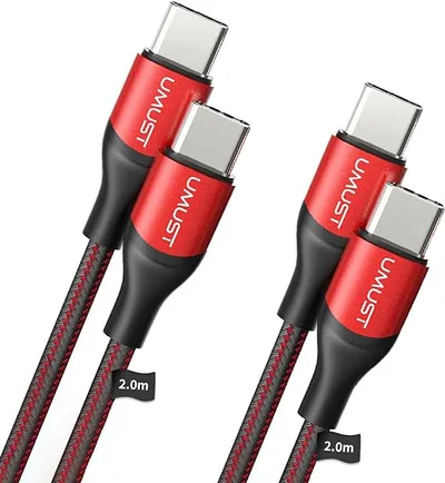 即納 iPhone15 充電ケーブル タイプC USB-C & USB-C ケーブル 全2種 / 2本 レッド 急速充電 データ転送 iPhone / MacBook / iPad /Google Pixel / Galaxy 対応