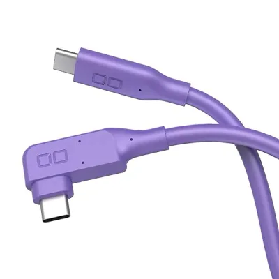 即納 iPhone15 充電ケーブル タイプC USB-C & USB-C ケーブル 1m / 1本 パープル 急速充電 データ転送 iPhone / MacBook / iPad /Google Pixel / Galaxy 対応