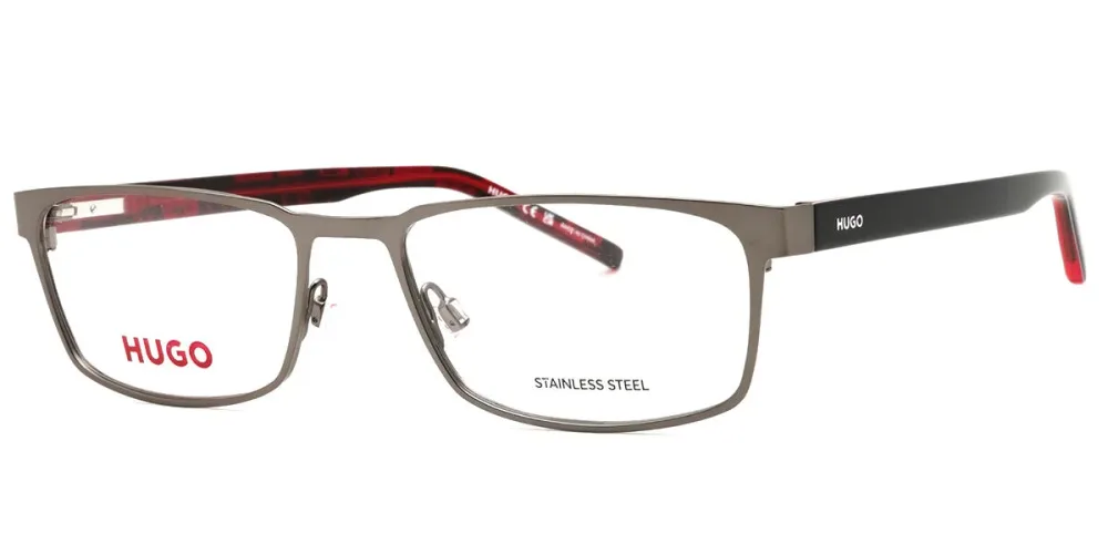 ヒューゴ HUGO HUGO 1075 R80 Full rim フルリム セミマットダークルテニウムシルバー Men メンズ 男性用 Eyeglasses メガネ 眼鏡 めがね フレーム 伊達メガネ 【正規品】【新品】【海外通販】【送料無料】