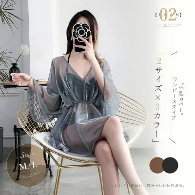 水着 レディース ワンピース スモック フリル バックレス セクシー オフショルダー ストラップ 無地 体型カバー 軽量 パット付き カバー 海 旅行 プール ビーチ おしゃれ かわいい 着痩せ 水陸両用