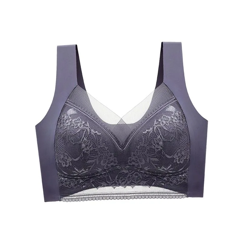 レディース ワイヤレス ブラ 毎日 快適 快適 ブラ パーティー用 アイアングレー 3L 85BCD
