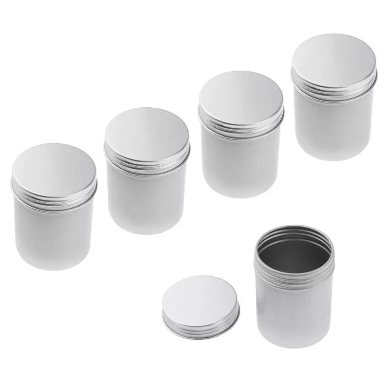 5pcs 80ml Aluminum Tin Pot Cosmetic Cream Ointment Ointment Jar Bottle Container