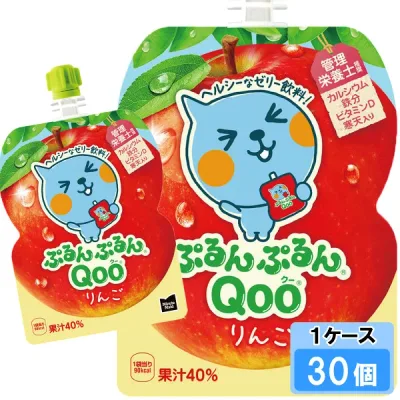 【10%OFFクーポン対象<期間限定>】 ミニッツメイド ぷるんぷるん Qoo(クー)りんご 125g 30個 (30個×1ケース) アップル 安心のメーカー直送