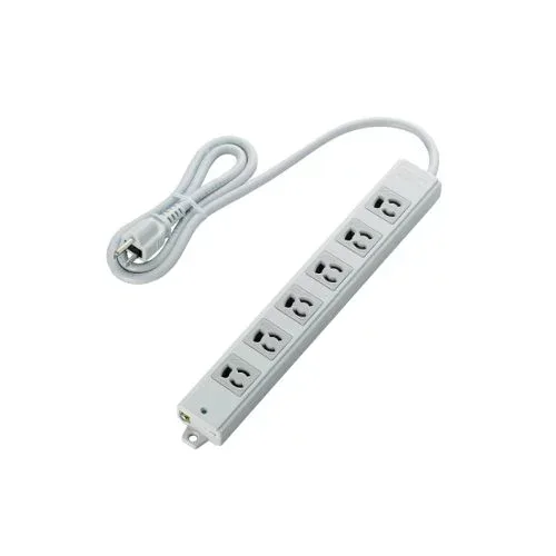 ELECOM Power Tap Preventive Outlet 6 Outlets 3P Plug with Magnet 1m Gray T-WRM3610LG/RS