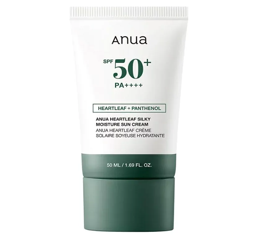 Anua (アヌア) ドクダミシルキー モイスチャーサンクリーム50ml SPF50+ PA++++ 顔用日焼け止め