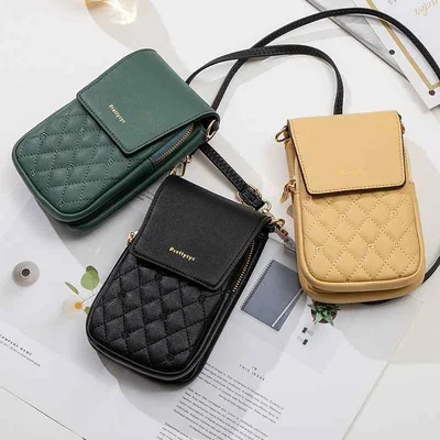 スマホポーチ レディース ショルダーバッグ 斜めがけ ダブルファスナー 縦型 PUレザー ソフト素材 刺繍 花柄 ポシェット ミニバッグ お出かけ 日常使い