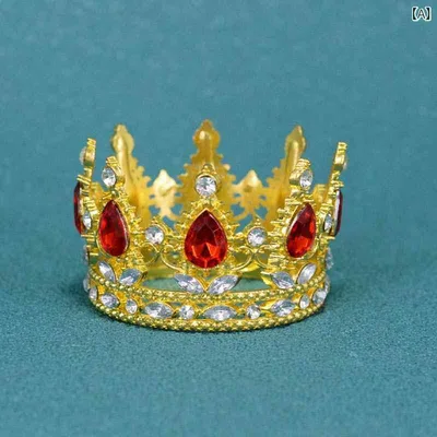 ヘアアクセサリー レディース バロック ティアラ 新婦 フラワー デコレーション ミスコン 女王 パーティー ミニ 合金 高級感 電気メッキ加工 ゴールド シルバー ピンク 豪華