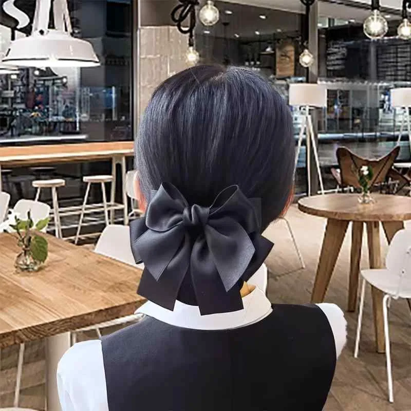 ヘアネット レディース 蝶結び 燕尾 リボン アップスタイル 看護師 空姐 銀行員 職業 エレガント 布製 手作り 細メッシュ 粗メッシュ 春 黒 ピンク ネイビー