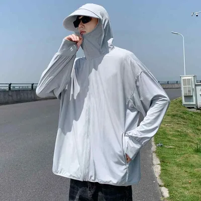 パーカー メンズ 春夏 接触冷感 UVカット 防風 撥水 軽量 透湿 通気性 フード付き ジップアップ ジャケット アウター アウトドア 釣り 登山 ランニング 自転車 スポーツ カジュアル