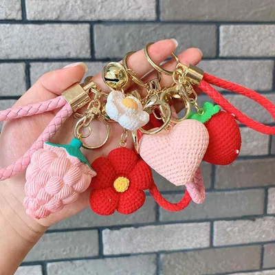 キーホルダー レディース 樹脂 フルーツ 花 マスコット チャーム バッグチャーム ストラップ アクセサリー かわいい
