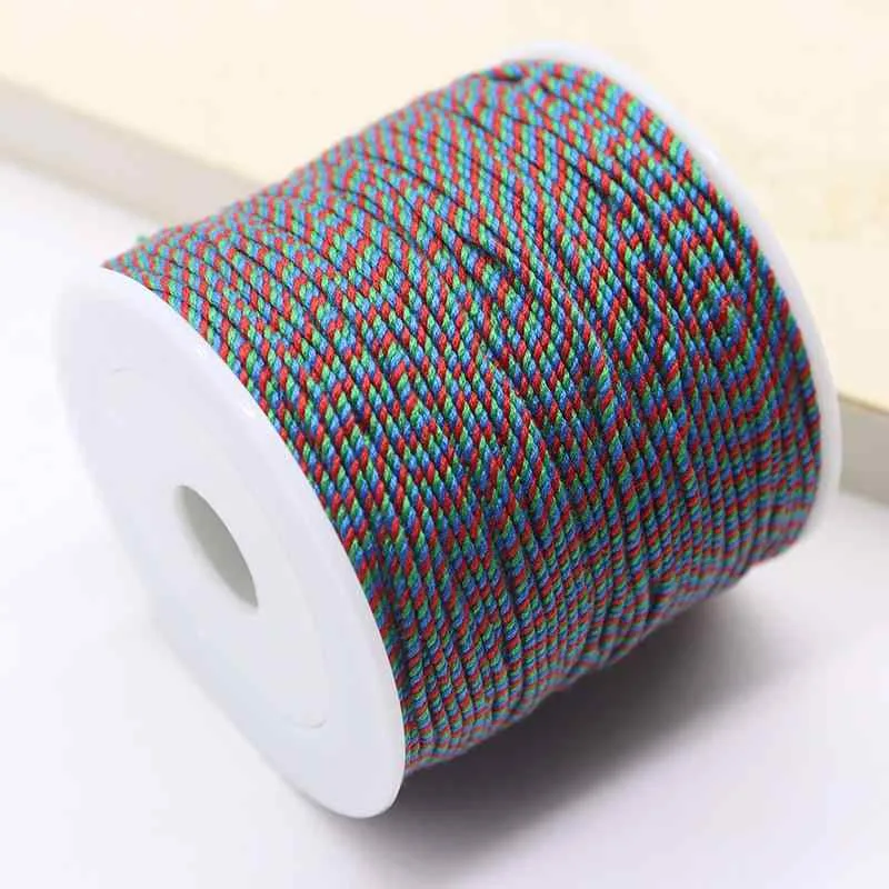 手芸材料 ハンドメイド コットンスレッド 1mm 紐 コード 民族風 アジアン結び 中国結び アクセサリー パーツ 飾り紐 手芸 糸 ひも り ハンドメイド資材 DIY 手芸用品 43m
