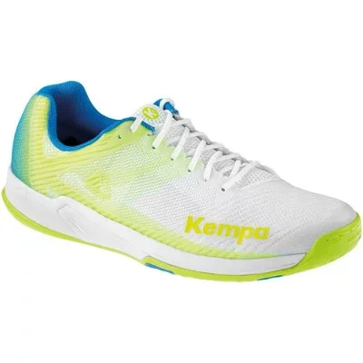 限定カラー Kempa ケンパ WING 2.0 ウィング2.0 室内用 ハンドボールシューズ 200854004 ホワイト/イエロー メンズ 【スピード】 軽量 サイドプレーヤー向き