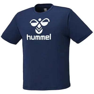 ヒュンメル (hummel) ハンドボールウェア トレーニングウエア スポーツウエア BIGロゴTシャツ 半袖Tシャツ メンズ (26ss) ファントムネイビー 吸汗速乾 S-XO HAY2150-702【SS2609】