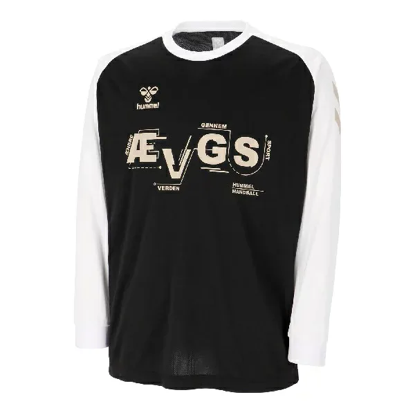 ヒュンメル hummel ハンドボール トレーニングウエア スポーツウェア プラクティスシャツ プラシャツ 長袖シャツ HB BASIC L/S HAP7255 90 ブラック 26aw 吸汗速乾
