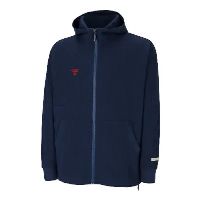 ヒュンメル hummel ハンドボール トレーニングウエア スポーツウェア hummel PLAY ワッフルフルジップフーディー HAP7264 732 ディープネイビー 26aw