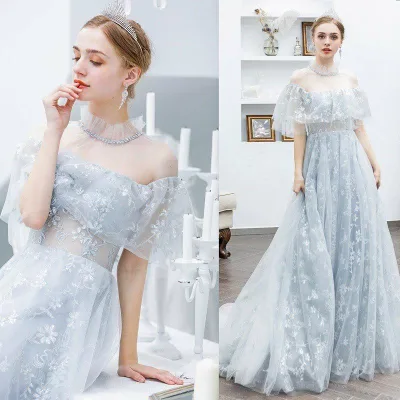 Wedding dress Wedding dress Long dress Concert Color dress Bride Party dress Formal Recital dress Cocktail dress Cheap Wedding Evening dress After-party dress Concert Stage Reception Before photo After photo Wedding color dress Bridal