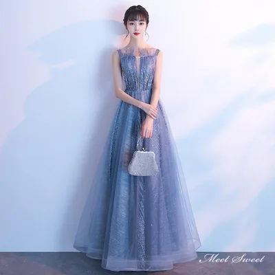 カラードレス 編み上げ ブルー ノースリーブ ロングドレス 結婚式 二次会 発表会 ピアノ演奏会 ウェディングドレス ウエディングドレス コンサート コンクール イブニングドレス パーティードレス カクテルドレス ブライダル 花嫁 披露宴 前撮り 袖なし 大きいサイズ