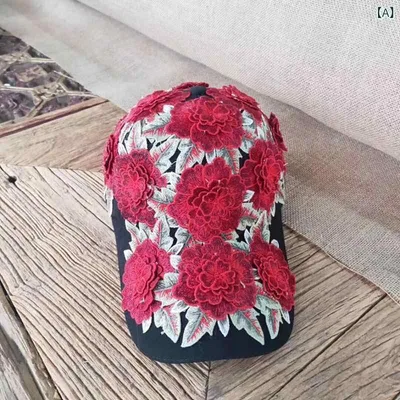 帽子 レディース 立体 刺繍 花柄 ベースボールキャップ おしゃれ かわいい 日よけ 紫外線対策2