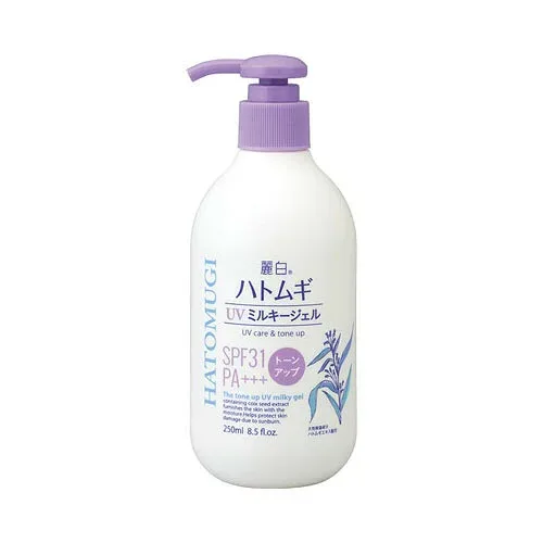 熊野油脂株式会社麗白 ハトムギ トーンアップUVミルキージェル SPF31 PA+++ ポンプタイプ 250ML 化粧品 ボディケア