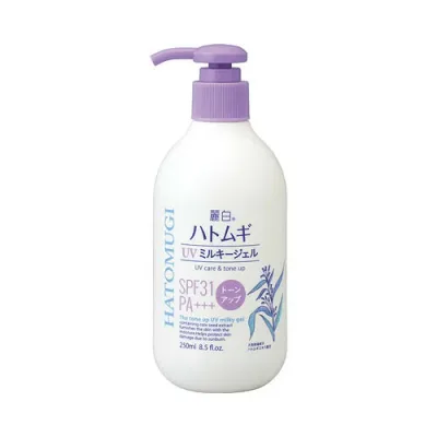 熊野油脂株式会社麗白 ハトムギ トーンアップUVミルキージェル SPF31 PA+++ ポンプタイプ 250ML 化粧品 ボディケア