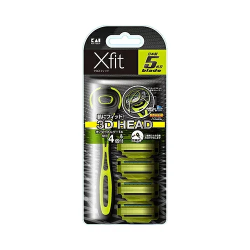 貝印 XFIT4P スリムパック カミソリ 男性用