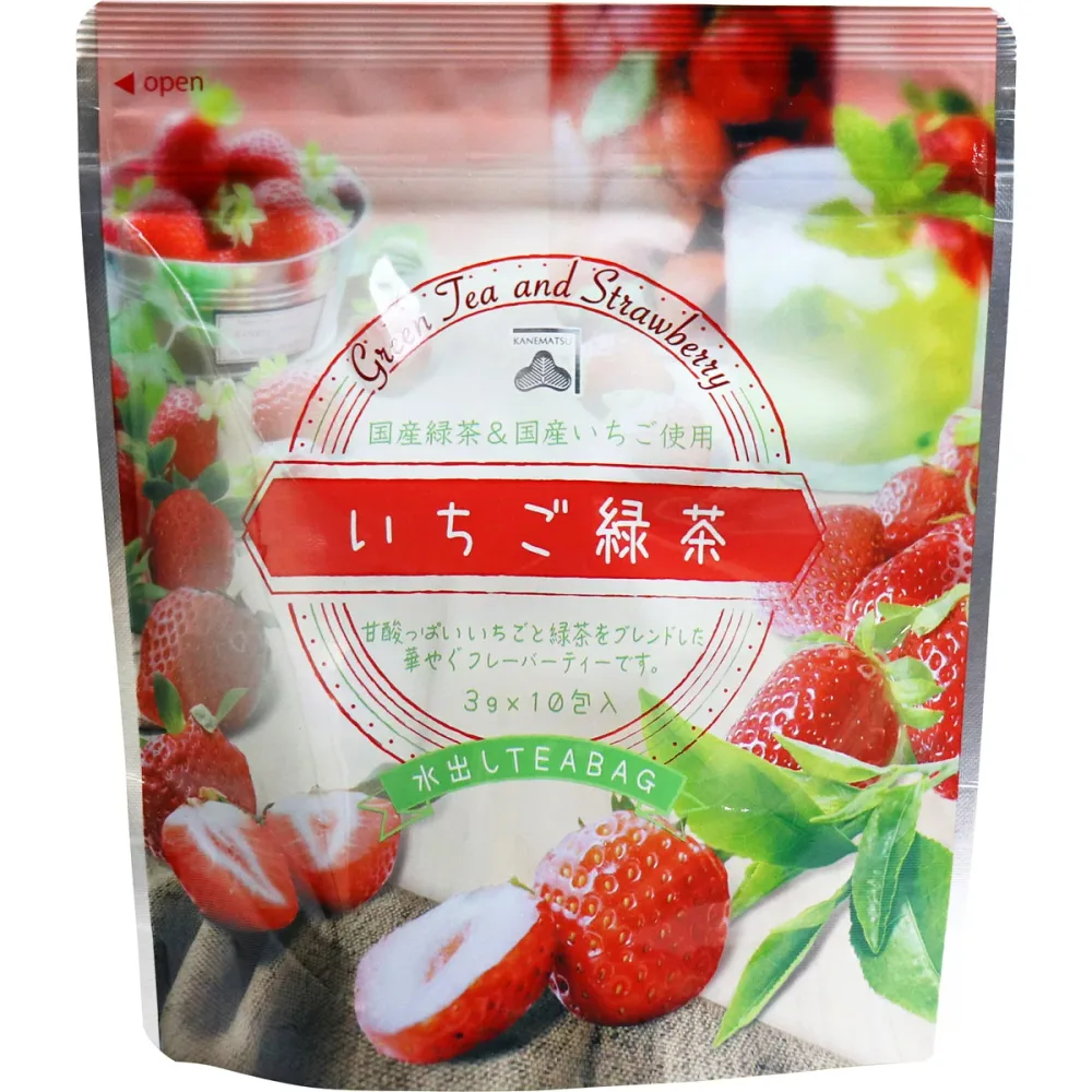 【エントリーでポイント5倍】 ※いちご緑茶 水出しティーバッグ 3g×10包入