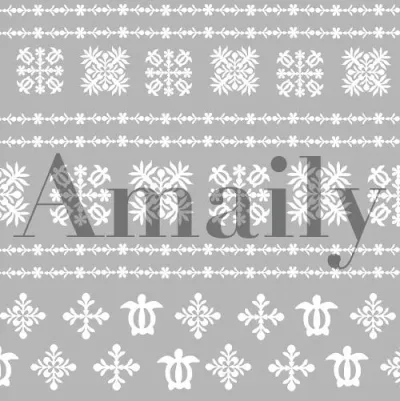 Amaily アメイリー ネイルシールNo.1-12 ハワイアン 白【ネイルシール ネイルアート シール ネイルアート用品 デコネイルシール Amaily アメイリー 夏 ハワイアン 新作】