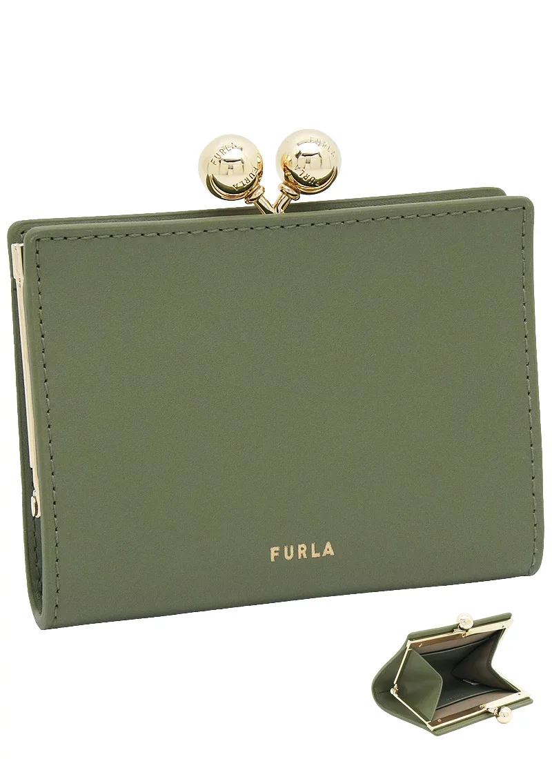 【2026年春夏 新作】 フルラ Furla Dots コインケース M AVOCADO カーキグリーン WP00557_BX3104_1007_4555S ドット がま口 小銭入れ コインケース レディース 【新品 新作 未使用 正規品】