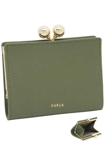 【2026年春夏 新作】 フルラ Furla Dots コインケース M AVOCADO カーキグリーン WP00557_BX3104_1007_4555S ドット がま口 小銭入れ コインケース レディース 【新品 新作 未使用 正規品】