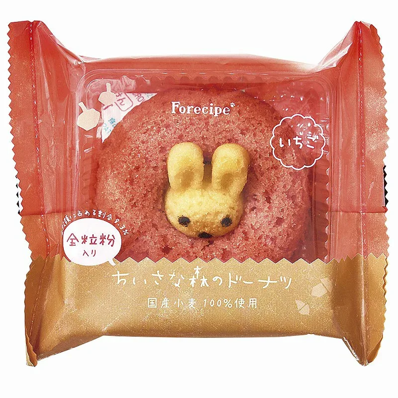 【60個〜 注文可】 \ 菓子類 / 【フォレシピ ちいさな森のドーナツ うさぎイチゴ】 ” エクセルリストで個別配送 。企業、法人向けのお中元・お歳暮に”
