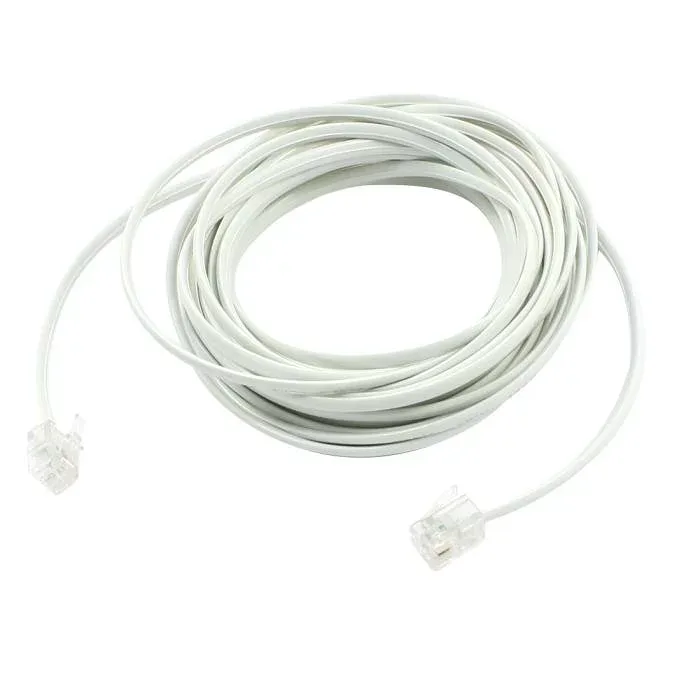モジュラケーブル RJ11 電話ケーブル 電話線 5M RJ11 6P2C プラグ アクセサリー