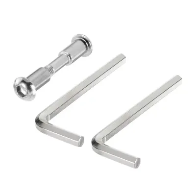 PATIKIL 固定ボルトねじ 1セット 折りたたみシャフトロックネジ 折りたたみ場所固定ボルト 交換部品 互換性あり M365電動スクーター用 シルバー