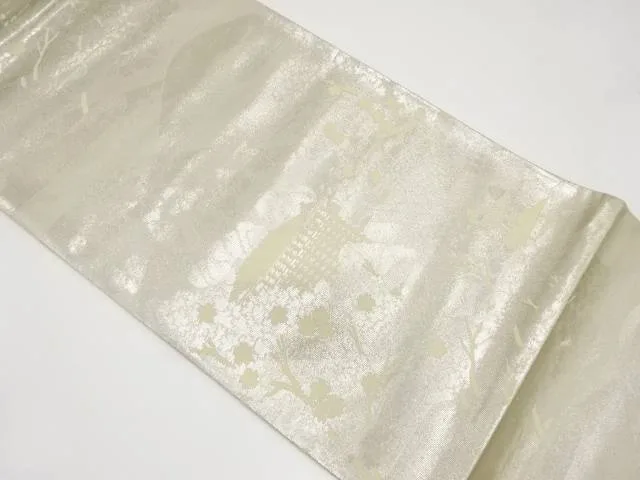 清水寺風景模様織り出し 袋帯【中古】【着】 宗sou