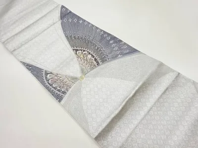 佐賀錦抽象蝶模様織出し袋帯【中古】【着】 宗sou
