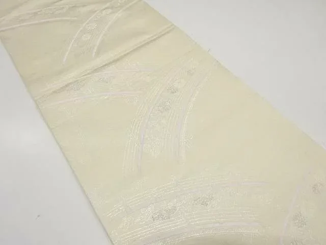 橋に桐菊模様織り出し袋帯(材料)【アンティーク】【中古】【着】 宗sou
