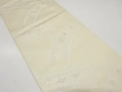 橋に桐菊模様織り出し袋帯(材料)【アンティーク】【中古】【着】 宗sou