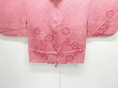 本総絞り花唐草模様絵羽道中着【アンティーク】【中古】【着】【縮緬・錦紗】 宗sou