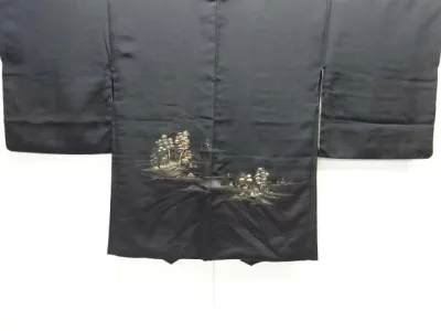 家屋風景模様絵羽織【中古】【着】【コート・道中着】 宗sou