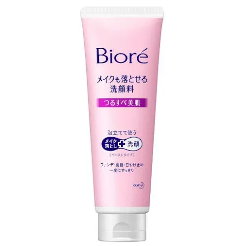 【3980円以上で送料無料(沖縄を除く)】花王 Biore ビオレ メイクも落とせる洗顔料 つるすべ美肌 210g