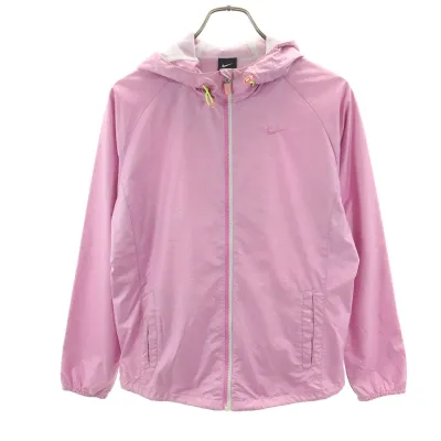 古着 NIKE ナイキ ウインドブレーカー L ピンク系 ジャケット 裏メッシュ レディース 【中古】