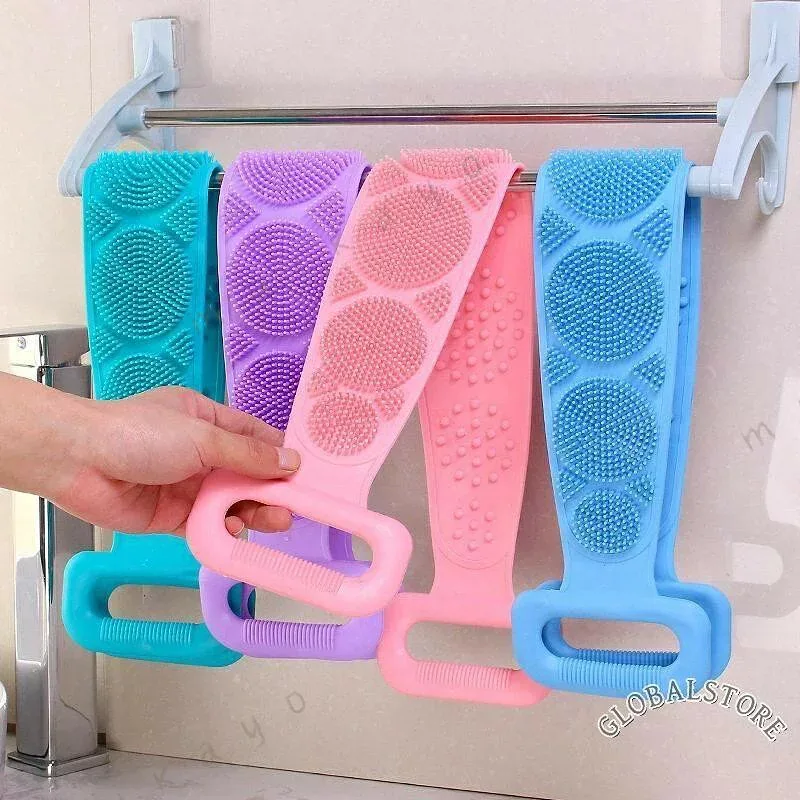 バスグッズ ボディブラシ 背中 シリコンバスブラシ あかすり ボディーブラシ 背中 ブラシ 体洗う 角質 効果的な背中ニキビ