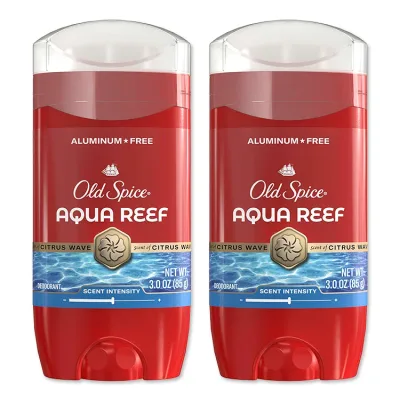 2個セット Old Spice Aqua Reef オールドスパイス アクアリーフの香り デオドラント 85gOld Spice Aluminum Free Deodorant for Men Aqua Reef Scent 3Oz