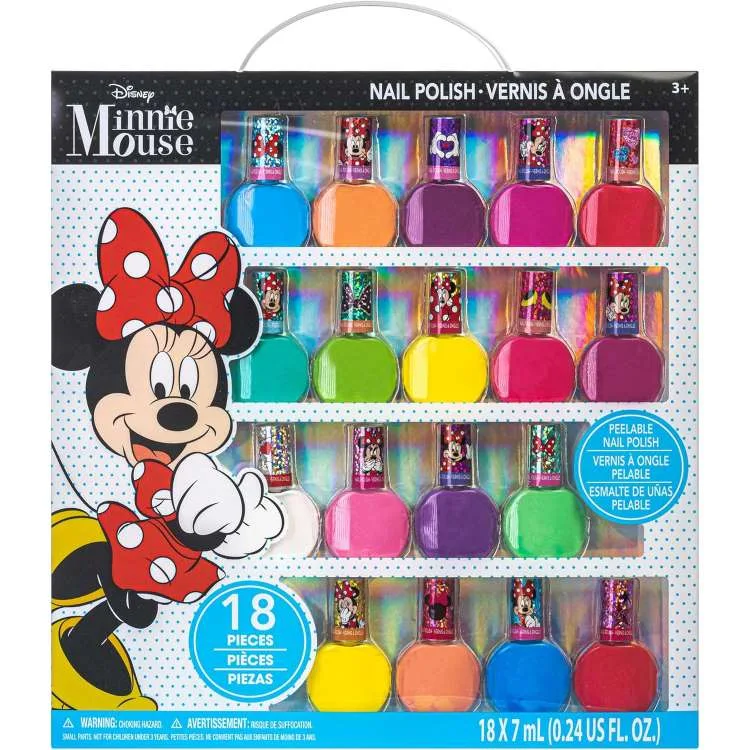 タウンリーガール ディズニー ミニーマウス せるネイルポリッシュセット 18個入り Townley Girl Disney Minnie Mouse Peel-Off Nail Polish Set for Girls 18 Pcs【お取り寄せ商品】【合わせて買いたい】
