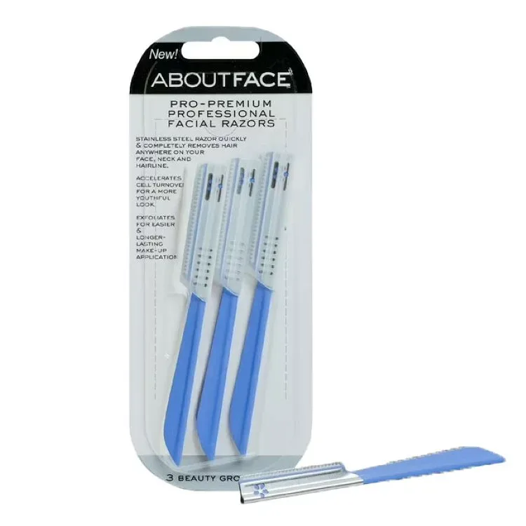 アバウトフェイス プロ プレミアム フェイシャルレザー About Face Pro-Premium Facial Razors 【お取り寄せ商品】
