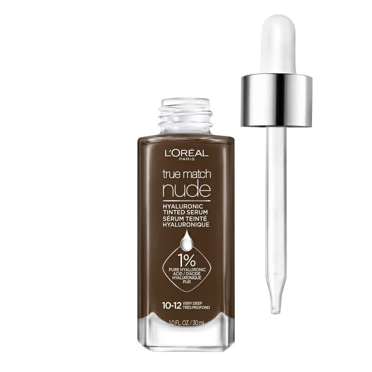 ロレアル パリ トゥルーマッチ ヒアルロン酸 ティンテッドセラム ファンデーション 10-12 ベリーディープ 約30mL L'Oreal Paris True Match Hyaluronic Tinted Serum Foundation Makeup, Very Deep 10-12, 1 fl oz 【お取り寄せ商品】