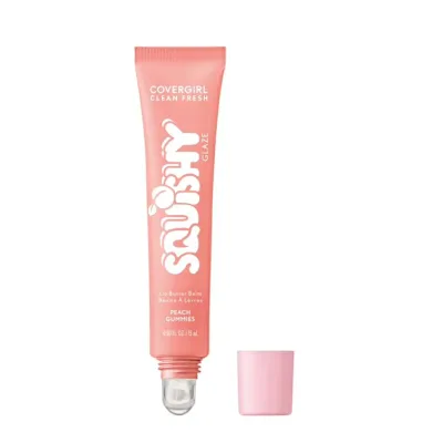 カバーガール クリーンフレッシュ スクイッシーグレーズ リップバターバーム 180 ピーチグミ 約15mL COVERGIRL Clean Fresh Squishy Glaze Lip Butter Balm, 180 Peach Gummies, 0.50 fl oz 【お取り寄せ商品】