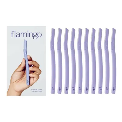 フラミンゴ 使い捨てダーマプレーンカミソリ 10本入り Flamingo Disposable Dermaplane Razors, 10-count 【お取り寄せ商品】